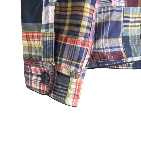 CHRISTOPHER & BANKS Madras Blazer Jacket M Preppy Patchwork Academia Classic - Picture 8 of 11